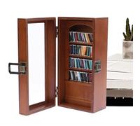 MLqkpwy Biblioteca in miniatura in legno, decorazione per biblioteca, in miniatura, scatola per libri in legno in miniatura fatta a mano, piccola libreria creativa anti-stress per la casa, decorazione