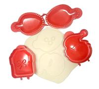 MLqkpwy fatti a mano per pasticceria, a mano natalizi - Piccola macchina tascabile | Set di 3 tascabili per pasta, produttore di a mano di Natale per la