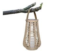 MLqkpwy Grande Lanterna Solare in Rattan Esterno,Lampade A Sospensione Esterna Lampade in Rattan,Luci esterne Lampade impermeabili - Lanterna solare portatile in rattan,