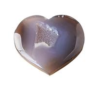 MLqkpwy Ornamento d'amore di Grotta di agata, Pietra di Palma di Cuore di Geode di Agata - Geode di Agata,Ornamenti in Pietra a Forma di cuore per la Casa, Negozio di