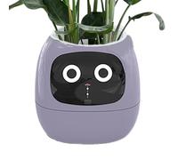 MLqkpwy Vasi Da Fiori Intelligenti, Fioriera Intelligente, 11,4x10x9,6 Cm Vaso Per Piante Intelligente, Espressioni Multiple, Robot Vegetale Per Soggiorno, Ricca Interazione Gestuale(Purple)