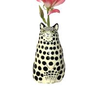 MLqkpwy Vaso per gatti a piselli, vaso per fiori di gatto a pois | vaso di germoglio di fiori di gatto di resina,piccoli vasi animali per gli amanti dei gatti, decorazioni per la casa per biblioteca