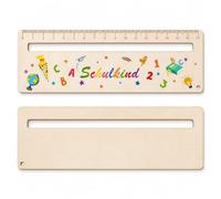 MLRUQRX 2 Pezzi Righelli da Lettura In Legno Righello Personalizzata Strumenti per la Lettura Della Dislessia Righelli Bambini 15cm per la Scuola L'Ufficio la Casa