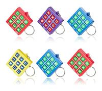 MLRUQRX 6 Pcs Portachiavi Tic Tac Toe Mini Portachiavi Tris Gioco Per Bambini 8 Ai 12 Anni Mini Zaino Portachiavi Clip Regali Per Festa Natale Compleanno