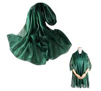 MLRUQRX Stola Da Donna Scialle Donna In Raso Chiffon Silky Sciarpa Tinta Unita Wrap Stola Per Sposa Damigella Cerimonia Matrimonio Serata Verde Regalo Per La Festa Della Mamma