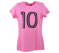 Mls Inter Miami Lionel Messi #10 Rosa Donna Calcio Futbol T-Shirt Tee