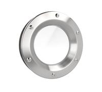 MLS Oblò B1000, Oblò per Porte, in Acciaio Inox, Vetro di Sicurezza VSG, Adatto ha Porte di Spessore 40 mm, Viti di Fissaggio Visibili su Entrambi i Lati, Diametro 350 mm, Vetro Trasparente