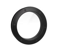MLS Oblò B4000, per Porte, Robusto Alluminio, Vetro di Sicurezza, Adatto ha Porte di 40 mm di Spessore, Viti di Fissaggio Visibili su Entrambi i Lati, Diametro 400 mm, Vetro Trasparente, Nero