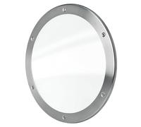 MLS Oblò B5000, Finestra per Porte in Acciaio Inox, Vetro di Sicurezza, Montaggio Diretto Sull'anta Della Porta, Senza Tagli, Viti di Visibili su un Lato, 1 Pezzo, 1 Anello Ø 300 mm, Vetro Trasparente