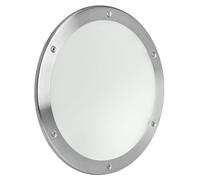 MLS Oblò B5000, Finestra per Porte in Acciaio Inox, Vetro di Sicurezza, Montaggio Diretto Sull'anta Della Porta, Senza Tagli, Viti di Visibili su un Lato, 1 Pezzo, 1 Anello Ø 250 mm, Vetro Smerigliato