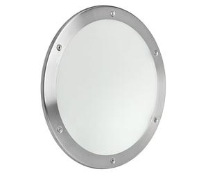 MLS Oblò B5000, Finestra per Porte in Acciaio Inox, Vetro di Sicurezza, Montaggio Diretto Sull'anta Della Porta, Senza Tagli, Viti di Visibili su un Lato, 1 Pezzo, 1 Anello Ø 300 mm, Vetro Smerigliato