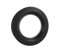 MLS Oblò B6000, per Porte, Iin Robusto Alluminio, Vetro di Sicurezza, Adatto ha Porte di Spessore 40 mm, Viti di Fissaggio Visibili su Entrambi i Lati, Diametro 300 mm, Vetro Trasparente, Nero