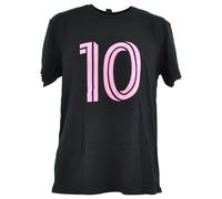 Mls SPORTS Inter Miami Lionel Messi #10 Nero Calcio Futbol Uomo T-Shirt Tee
