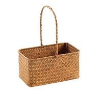 MLSHWUG Cesto di Fiori in Rattan Fatto A Mano Cestini di Verdure di Salice per La Conservazione, Picnic, Decorazione di Nozze,Natural,22 x 11 x 29 cm