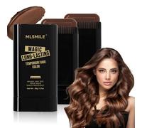 MLSMILE Pettine per colorare i capelli, sicuro, comodo, impermeabile e a prova di sudore, color caffè, portatile, correttore del colore stick 2 in 1 con pettine per coprire i capelli grigi e bianchi