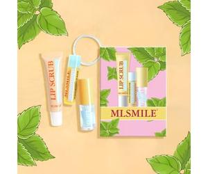 MLSMILE - Set of 4: Lip Care & Hair Elastic Gift Set - Peppermint #04 Peppermint