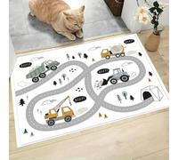 MLSOWM Tappetini Antiscivolo per Ingresso Tunnel Di Carico, 40x60 cm Zerbini di Benvenuto Traffico Stradale Tappeto a Pelo Corto Facile da Pulire per Cucina, Bagno, Corridoio, Cenere