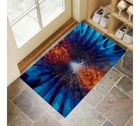 MLSOWM Tappetino Antiscivolo Lavabile Tunnel Esagonale Zerbino Trappola Sporco Spazio Tridimensionale Zerbino d'Ingresso Assorbenti per Cane, Ingresso, Porta e Corridoio, 60x90 cm, Blu Scuro