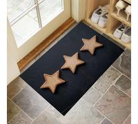MLSOWM Tappeto Ingresso casa Giove Zerbino Antiscivolo Minimalismo Tappetino Assorbente Asciugapassi Entrata per Porte Anteriori e Posteriori, Corridoio, Giardino, 90x150 cm, Nero