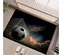 MLSOWM Tappeto Ingresso casa Il Pallone È Volato In Porta Zerbino Ingresso Esterno Cielo Scuro Antiscivolo Assorbente Resistente allo sporco Asciugapassi Entrata per Porta, Corridoio, Ufficio, Cenere