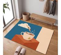 MLSOWM Tappeto Ingresso Illustrazioni Minimaliste 90x150 cm | Zerbino Tazza Da Tè/Immersioni a Pelo Corto, Tappeto Antiscivolo, Antisporco, Facile da Pulire per Porta d’Ingresso, Corridoio