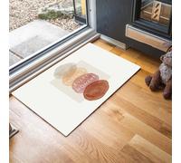 MLSOWM Zerbino Ingresso, 40x60 cm Tappetino Basso Profilo Testo Semplice Antiscivolo e Assorbente Zerbini di Benvenuto Vivi Appieno Ogni Momento con Fondo in Gomma per Porte, Esterno, Bagno, Bianco