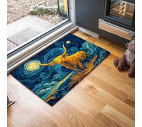 MLSOWM Zerbino Ingresso Dipinto Ad Olio Della Costellazione Zerbino Ingresso Interno Cielo Stellato Toro Antiscivolo Assorbente Tappeto per Ingresso, Esterno, Cucina, Camera da Letto, 50 x 80 cm, Blu