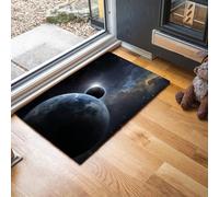 MLSOWM Zerbino Ingresso Il Vasto Universo Zerbino Ingresso Interno Pianeta Antiscivolo Assorbente Tappeto per Ingresso, Esterno, Cucina, Camera da Letto, 60 x 90 cm, Grigio