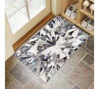 MLSOWM Zerbino Ingresso Luce Gemma Zerbino Ingresso Interno Diamante Scintillante Antiscivolo Assorbente Tappeto per Ingresso, Esterno, Cucina, Camera da Letto, 60 x 90 cm, Argento