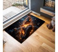 MLSOWM Zerbino Ingresso Rocce Celesti Zerbino Ingresso Interno Asteroidi Antiscivolo Assorbente Tappeto per Ingresso, Esterno, Cucina, Camera da Letto, 40 x 60 cm, Blu Navy
