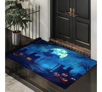 MLSOWM Zerbino Interno 50x80 cm, Tappetino Realismo Oscuro Antiscivolo e Lavabile Tappeto Cancello Ferro Avvolto Nebbia, Casa Infestata Assorbente in Morbida Microfibra per Porta, Corridoio e Animali