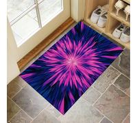 MLSOWM Zerbino per Ingresso 80 x 120 cm Tappeto Lavabile a Pelo Corto Gufo Carino Tappetino Antiscivolo Stile Anime Zerbini di Benvenuto per Ingresso, Cucina, Bagno, Camera da Letto - Viola
