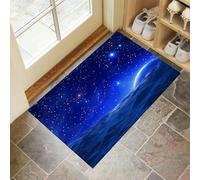 MLSOWM Zerbino Spazio Trappola Sporco, Tappetino Antiscivolo Lavabile in Lavatrice, Cielo Stellato Blu, Zerbino d'Ingresso Morbide Assorbenti per Cane, Ingresso, Port, 60x120 cm, Indaco