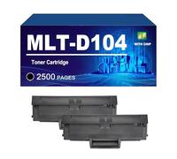 MLT-D104 Cartuccia Toner Compatibile Per Samsung ML1660 ML1665 ML1667 ML1670 ML1671ML1675 1676 1677 1865 18671665K 1660K 1865W SCX-3200 SCX3205 SCX3205W 3207 Stampante,Black-2 Pack