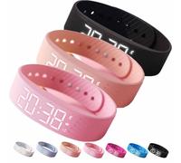 Mlthcig Fitsleeps Alarm Clock Watch, Fitsleeps Alarm Bracelet - Silent Vibration Wake-Up Sport Wristband, Wearable Waterproof Rechargeable Silent Vibrating Alarms for Heavy Sleepers(SET C)