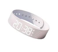 Mlthcig Fitsleeps Alarm Clock Watch, Fitsleeps Alarm Bracelet - Silent Vibration Wake-Up Sport Wristband, Wearable Waterproof Rechargeable Silent Vibrating Alarms for Heavy Sleepers(bianca)