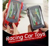 Mlthcig Hand Held Car Game, Handheld Racing Car Game, Racing Adventure Cars Steering Wheel, Driving Simulator Console Games, Portable Interactive Dual-Player Toy with Race Simulation Experience(Nero)