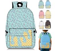 Mlthcig Ice Cream Drip Backpack Kawaii Shoulder Backpacks for Boys Girls Large Ice Cream Cone Travel Backpacks Side Pockets(Light green)