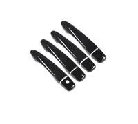 MLTLKPPVNG Auto Maniglie Esterne Porte Per Nissan Per Kicks 2016 2017 2018 2019 2020 2021 Gloss Nero Cromato Auto Maniglia Della Porta Copertura Cattura Cap Trim Stampaggio(Black no button)