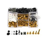 MLTLKPPVNG Viti Moto per Hon┐da per VT750 per VT750CD per VTR1000F per XADV750 Un Set di Bulloni per Carenatura M6 M5 Kit di Elementi di Fissaggio per Carrozzeria Viti Dado(Gold)