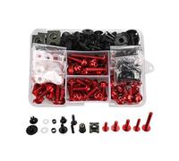 MLTLKPPVNG Viti Moto per Hon┐da per VT750 per VT750CD per VTR1000F per XADV750 Un Set di Bulloni per Carenatura M6 M5 Kit di Elementi di Fissaggio per Carrozzeria Viti Dado(Red)
