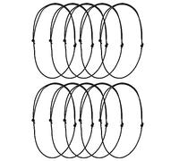 MLWSKERTY 10 Pieces Black Leathers Necklaces Rope Long Cords Necklace Cords Jewelry Making Supplies for Jewelry Designs Sliding Knot Necklace Rope