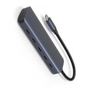 MLWSKERTY 1pc USB C Hub USB C Hub Estendere Laptop con 4 USB C 1 Porta Trasporto Potenza Disegni in Alluminio Cavo esteso 17cm