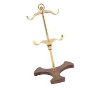 MLWSKERTY 6 Hook Kitchen Counter Organiser Metal Frame And Wood Base Coffee Mug Holder for Office Storage Wine Glass Hanger Mug Storage Rack