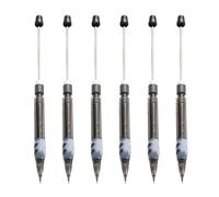 MLWSKERTY 6Pcs Beadable Mechanical Pencils 0.5mm Beadable Automatic Pencil for Sketching Writing Drawing Automatic Drafting Refillable