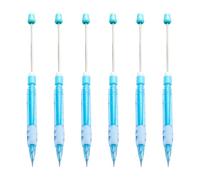 MLWSKERTY 6Pcs Beadable Mechanical Pencils 0.5mm Beadable Automatic Pencil for Sketching Writing Drawing Automatic Drafting Refillable
