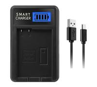MLWSKERTY Caricatore USB LCD EN-EL14 per P7000 P7100 P7700 P7800 D3100 D3200 D3300 D3300 D5100 D5200 D5300 D5500 Batteria della Fotocamera