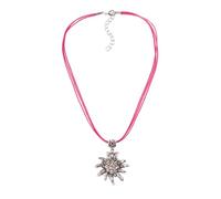 MLWSKERTY Collana regolabile con fiore elegante ciondolo stella alpina collana catena collana corda materiale lega per donna ragazza, come da immagine