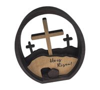 MLWSKERTY Eleganti Easters A Tema Croci in Legno E Scena della Tomba Vuota per Tavolo O Decorazioni per La Decorazione da Finesco Decori
