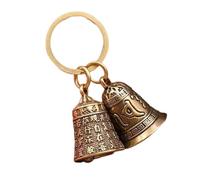 MLWSKERTY Portachiavi Feng Shui In Rame Antico Con Campanelli Per Monete Accessorio Artigianale Per Borsetta Zaino Portachiavi Monete In Ottone Cinque Imperatori